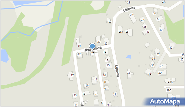 Jastrzębie-Zdrój, Jodłowa, 17, mapa Jastrzębie-Zdrój