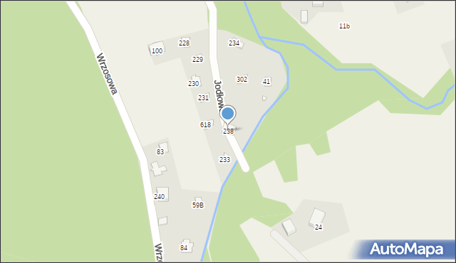 Jaworze, Jodłowa, 238, mapa Jaworze