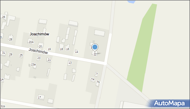 Joachimów, Joachimów, 12, mapa Joachimów