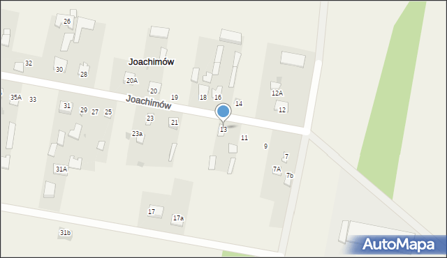 Joachimów, Joachimów, 13, mapa Joachimów