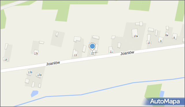 Joaniów, Joaniów, 12, mapa Joaniów