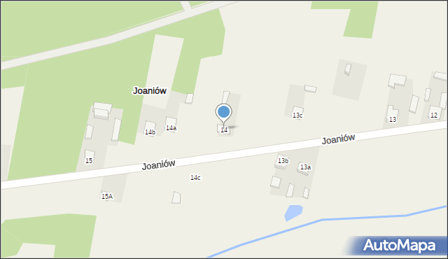 Joaniów, Joaniów, 14, mapa Joaniów