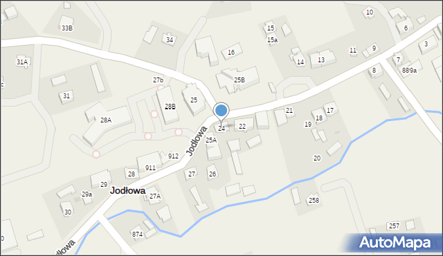 Jodłowa, Jodłowa, 24, mapa Jodłowa