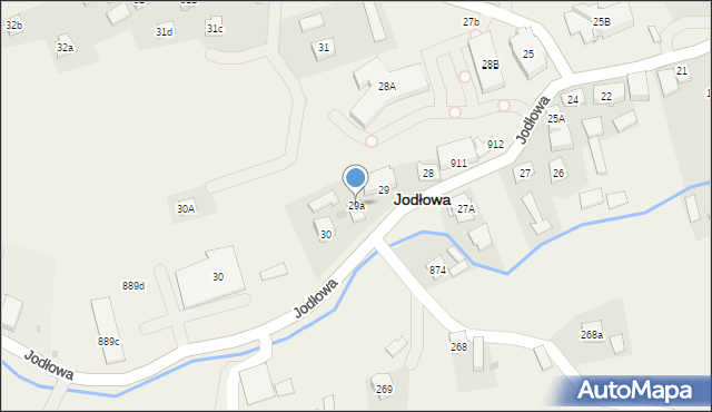 Jodłowa, Jodłowa, 29a, mapa Jodłowa