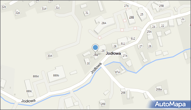 Jodłowa, Jodłowa, 29a, mapa Jodłowa