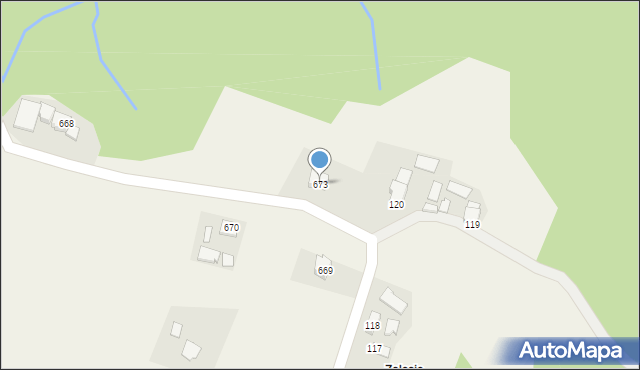 Jodłowa, Jodłowa, 673, mapa Jodłowa