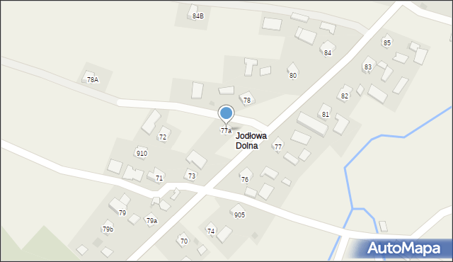 Jodłowa, Jodłowa, 77a, mapa Jodłowa