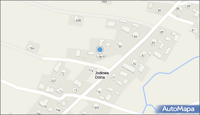 Jodłowa, Jodłowa, 78, mapa Jodłowa