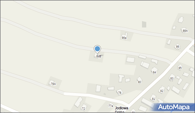 Jodłowa, Jodłowa, 84a, mapa Jodłowa