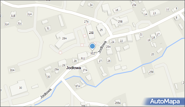 Jodłowa, Jodłowa, 912, mapa Jodłowa