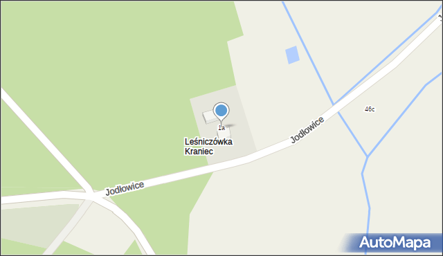 Jodłowice, Jodłowice, 1a, mapa Jodłowice