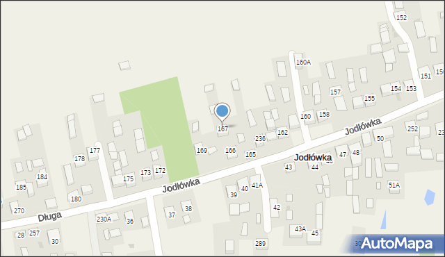 Jodłówka, Jodłówka, 167, mapa Jodłówka