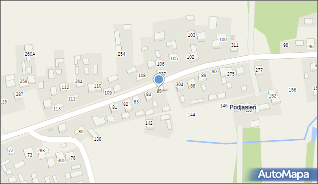 Jodłówka, Jodłówka, 85, mapa Jodłówka