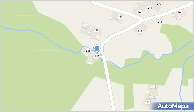 Jodłówka, Jodłówka, 135, mapa Jodłówka