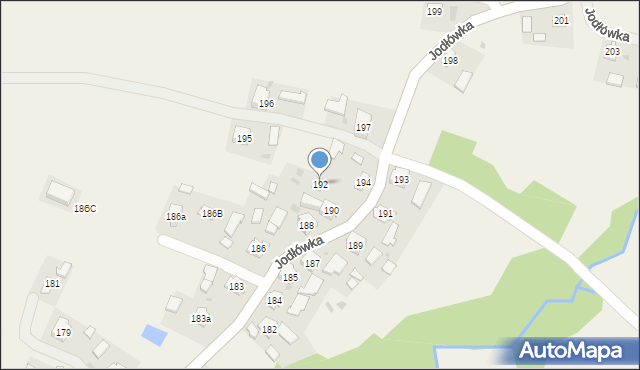 Jodłówka, Jodłówka, 192, mapa Jodłówka