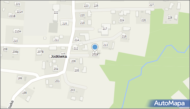 Jodłówka, Jodłówka, 201a, mapa Jodłówka