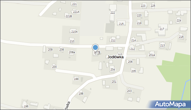 Jodłówka, Jodłówka, 207a, mapa Jodłówka