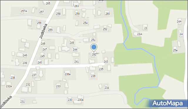 Jodłówka, Jodłówka, 242, mapa Jodłówka