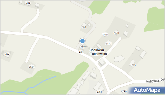 Jodłówka Tuchowska, Jodłówka Tuchowska, 267, mapa Jodłówka Tuchowska