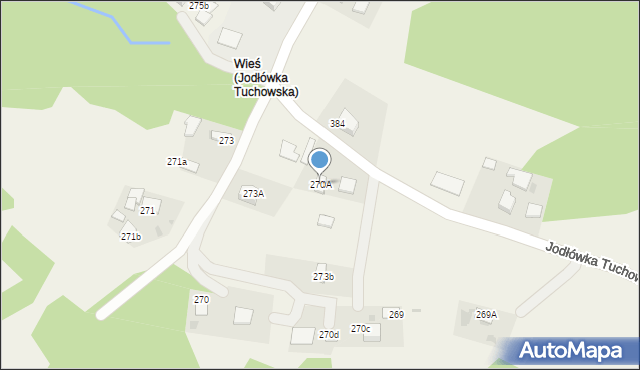 Jodłówka Tuchowska, Jodłówka Tuchowska, 270A, mapa Jodłówka Tuchowska