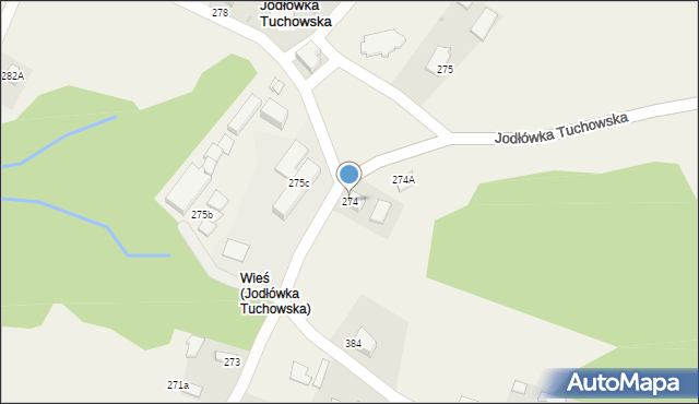 Jodłówka Tuchowska, Jodłówka Tuchowska, 274, mapa Jodłówka Tuchowska