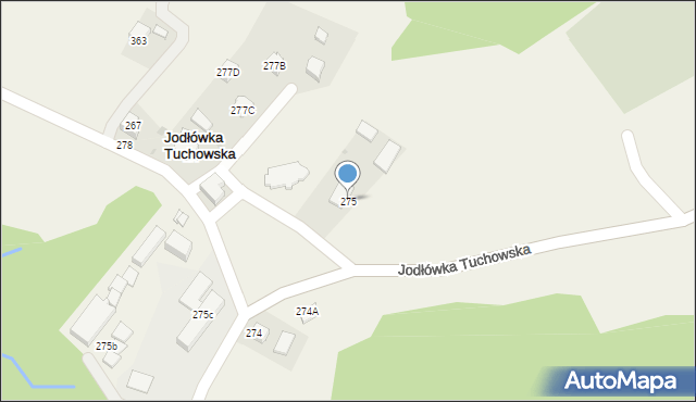 Jodłówka Tuchowska, Jodłówka Tuchowska, 275, mapa Jodłówka Tuchowska