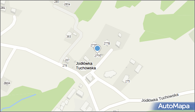 Jodłówka Tuchowska, Jodłówka Tuchowska, 277C, mapa Jodłówka Tuchowska