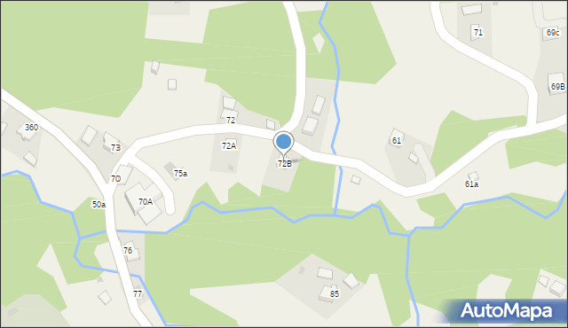 Jodłówka Tuchowska, Jodłówka Tuchowska, 72B, mapa Jodłówka Tuchowska