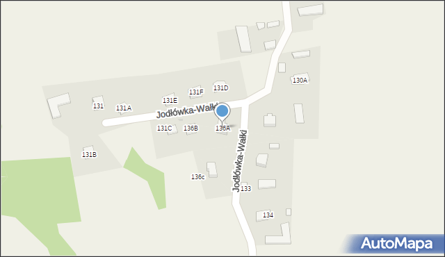 Jodłówka-Wałki, Jodłówka-Wałki, 136A, mapa Jodłówka-Wałki