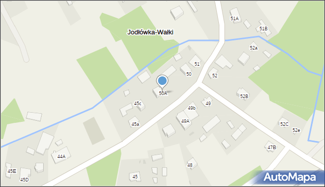 Jodłówka-Wałki, Jodłówka-Wałki, 50A, mapa Jodłówka-Wałki