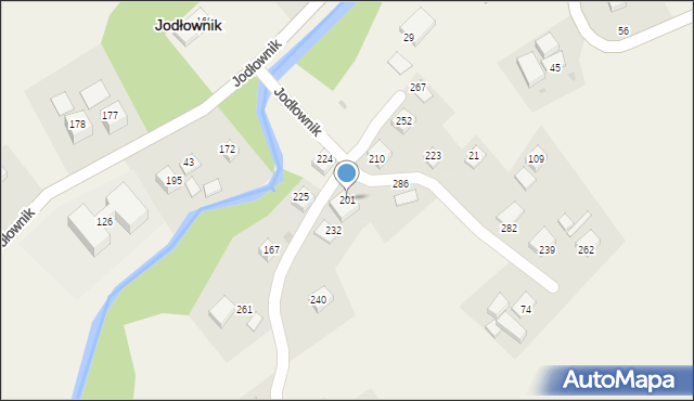 Jodłownik, Jodłownik, 201, mapa Jodłownik