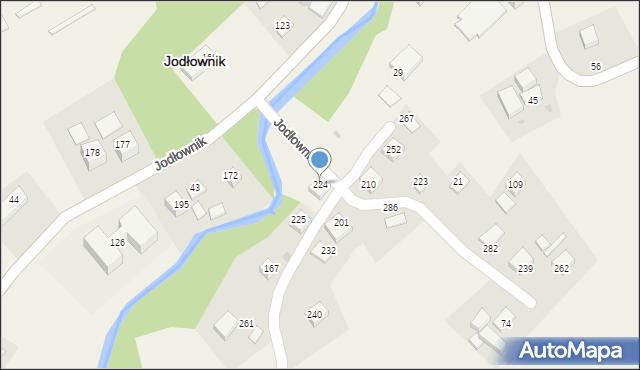 Jodłownik, Jodłownik, 224, mapa Jodłownik