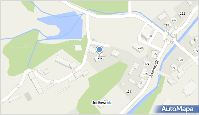 Jodłownik, Jodłownik, 242, mapa Jodłownik