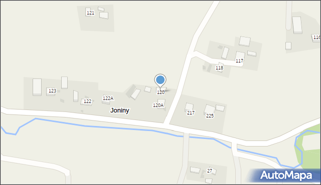 Joniny, Joniny, 120, mapa Joniny