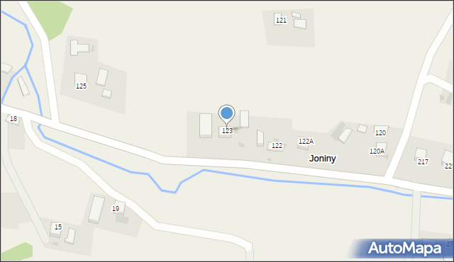 Joniny, Joniny, 123, mapa Joniny