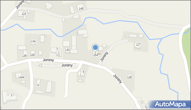 Joniny, Joniny, 214, mapa Joniny