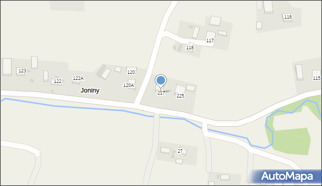 Joniny, Joniny, 217, mapa Joniny