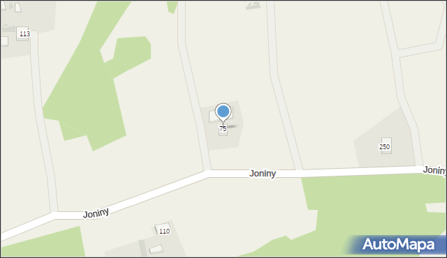 Joniny, Joniny, 75, mapa Joniny