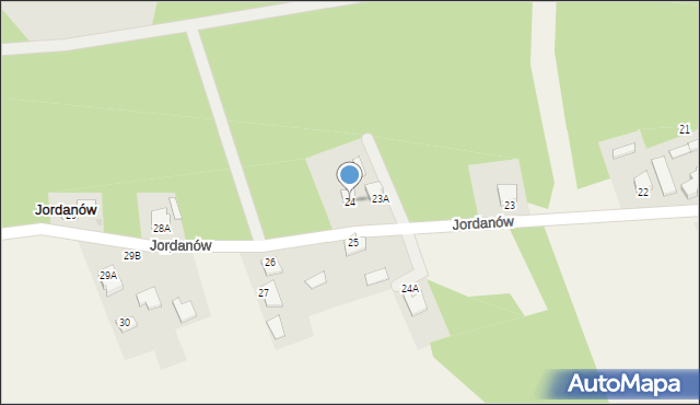 Jordanów, Jordanów, 24, mapa Jordanów