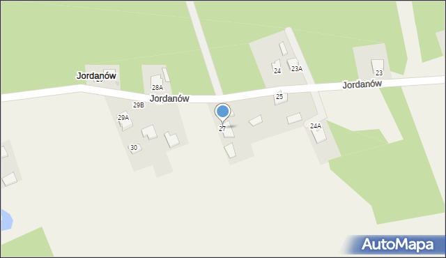 Jordanów, Jordanów, 27, mapa Jordanów