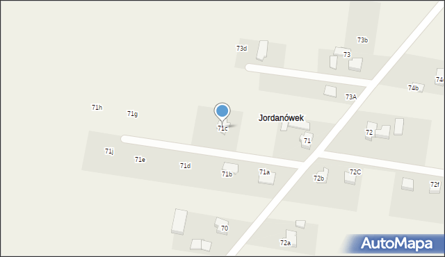 Jordanów, Jordanów, 71c, mapa Jordanów