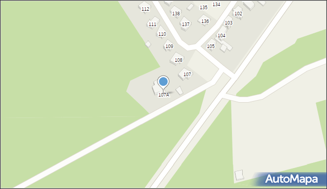 Jordanowo, Jordanowo, 107A, mapa Jordanowo