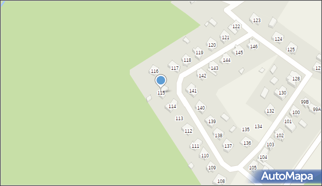 Jordanowo, Jordanowo, 115, mapa Jordanowo