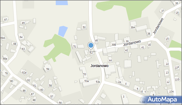Jordanowo, Jordanowo, 52, mapa Jordanowo