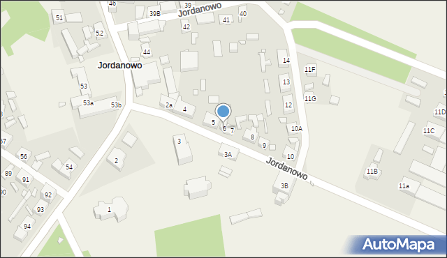 Jordanowo, Jordanowo, 6, mapa Jordanowo
