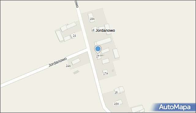 Jordanowo, Jordanowo, 17, mapa Jordanowo