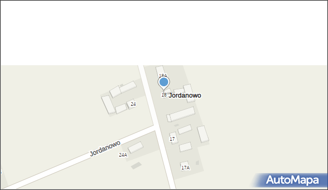 Jordanowo, Jordanowo, 18, mapa Jordanowo