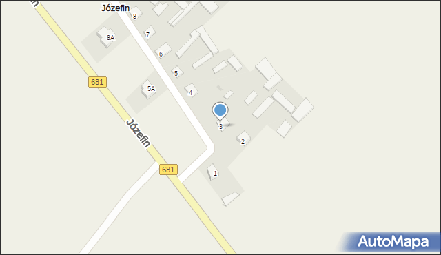 Józefin, Józefin, 3, mapa Józefin