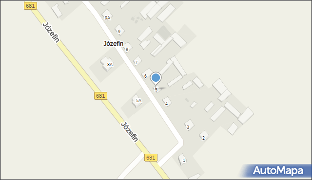 Józefin, Józefin, 5, mapa Józefin