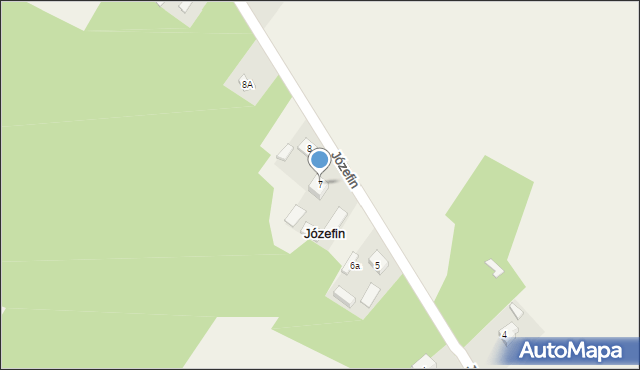 Józefin, Józefin, 7, mapa Józefin